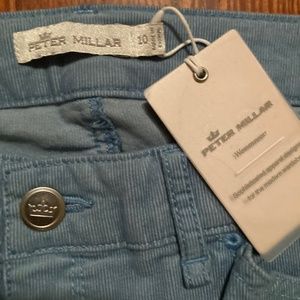 Womens Peter Millar Corduroy golf pant. Blueish Grey in color